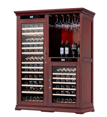 High End Wood Wine Cooler With Adjustable Temperature And Vacuum Insulation Door