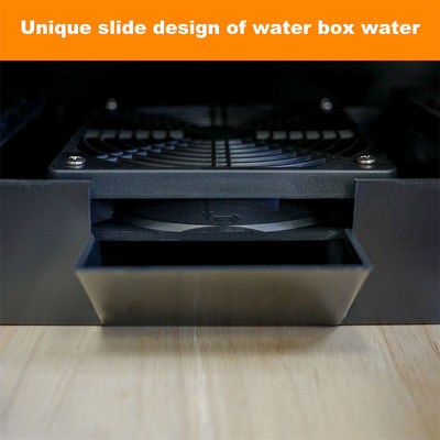Classic Dark Brown Wood Wine Cooler With Touch Control Panel And Locker