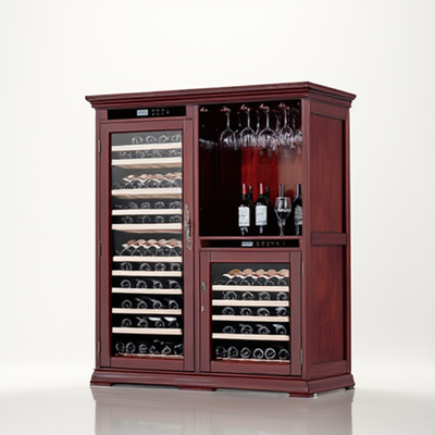 Hinged Door Wine Cooler Cabinet with 5 Shelves and Digital Control