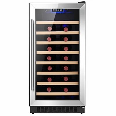ভালো দাম Metal Shelving Wine Cooler Cabinet with Locking Door and Touch Control অনলাইন