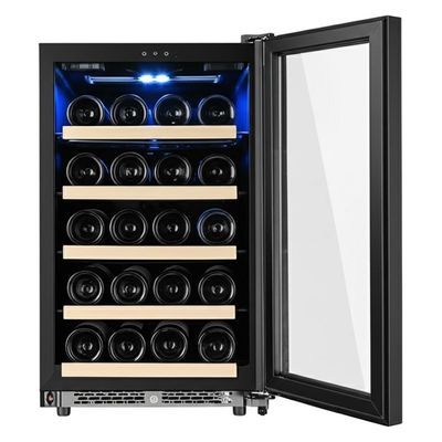 ভালো দাম Modern Touch Control Wine Cooler Cabinet with Hinged Door and Metal Shelving Material অনলাইন